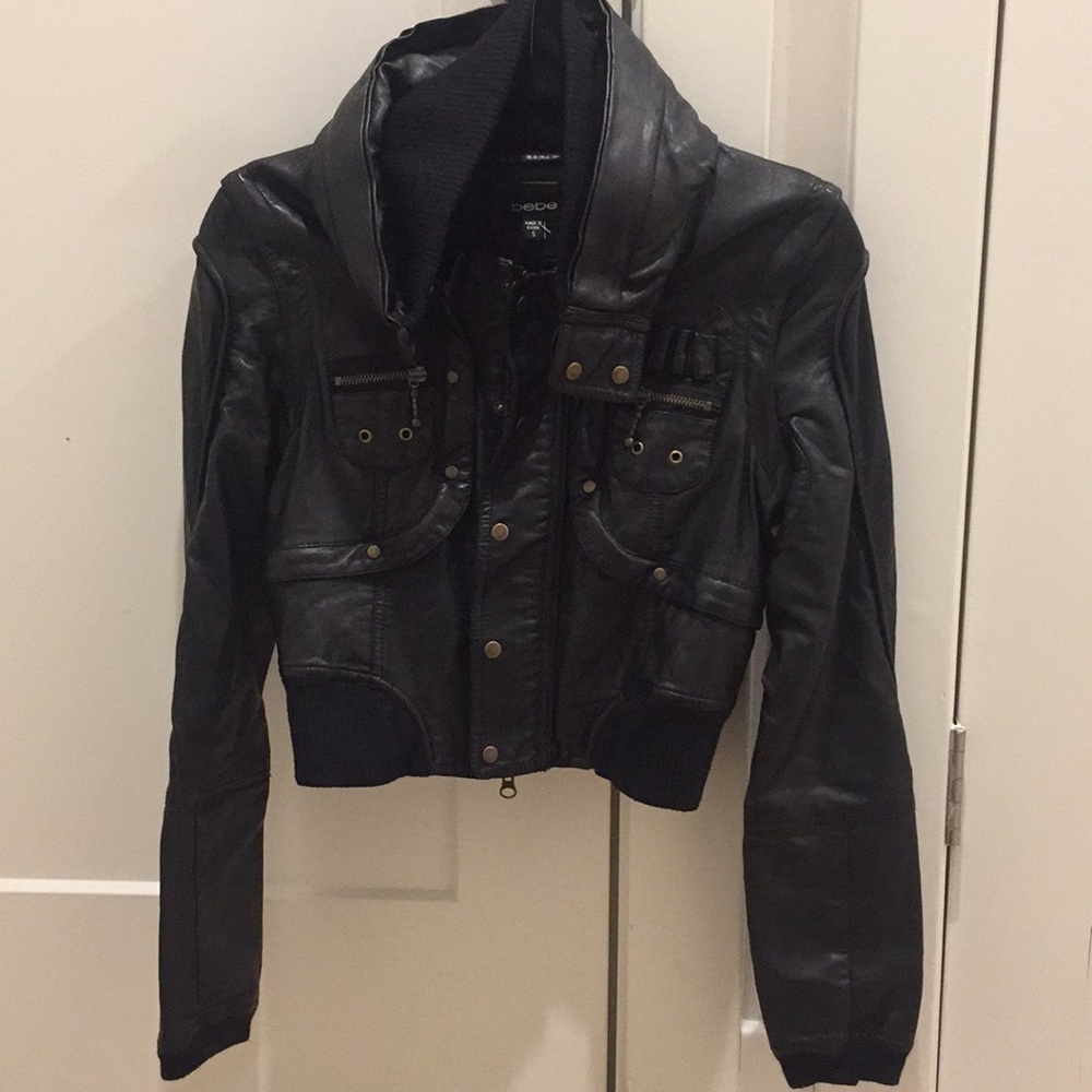 3in 1 BEBE leather Jacket